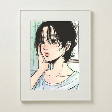 藝術 日本藝術 女性插畫 女性繪畫 版畫 室內繪畫 人物繪畫 海報