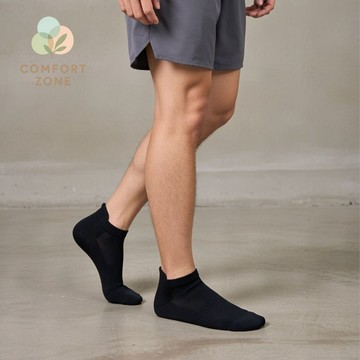 【舒適圈】加厚毛巾底足弓環繞提耳網眼船襪 3雙裝 24~28cm 運動襪 毛巾襪 除臭襪 提耳襪 網眼襪