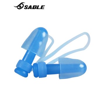 黑貂專業游泳防水帶繩耳塞成人柔軟硅膠洗澡男女防中耳耳進水塞炎