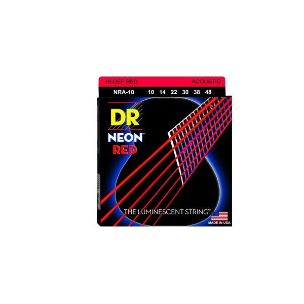 DR（ディーアール） アコースティックギター弦 NRA-10 NEON RED Extra Light