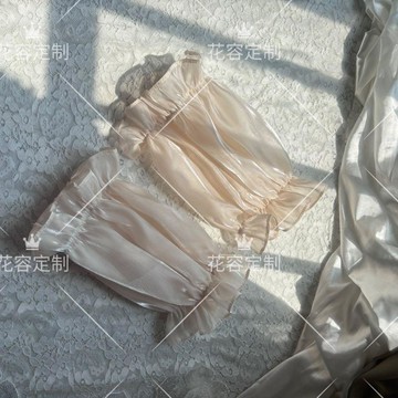 【限時下殺】香檳色新款水光紗泡泡袖服飾搭配洛麗塔手袖攝影拍照超仙袖套一對