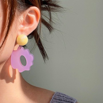 不規則鏤空雲朵耳環 Wave Cloud Earrings