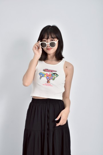 加購優惠(S) zara飛天小女警背心白色上衣