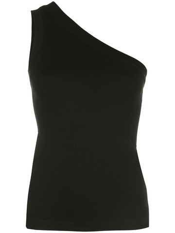 Rosetta Getty - one shoulder top - women - Cotton - XS - Black