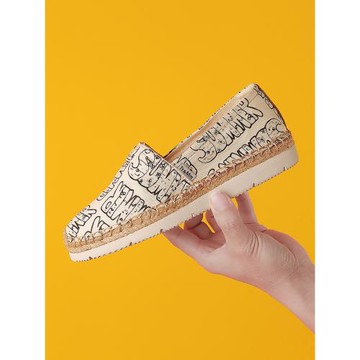 Tt&Mm/湯姆斯民族風舒適草編漁夫鞋女松糕夏季薄款時尚懶人帆布鞋