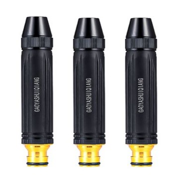 小麥購物 高壓洗車水槍 四檔調節奶嘴型接頭 Y779 3個  16cm  黑色