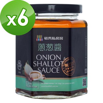 毓秀私房醬 蔥葱醬(250g/罐)*6罐組