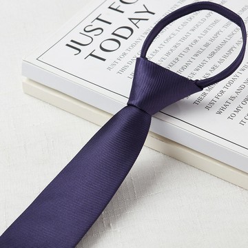 女士領帶裝飾女式西裝襯衣黑色領帶女短款免打小藍色紅色短拉鏈款