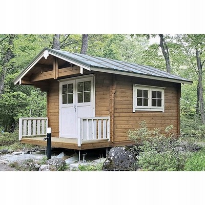 ログハウス ログ風ハウス 6帖タイプ 標準工事付き 国産杉 日本製 通販 ...