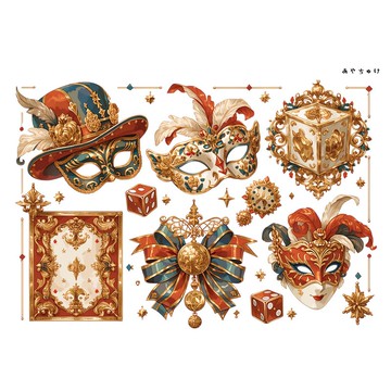 【6 月新品】20-134-0235 剪裁紙 馬戲團風格