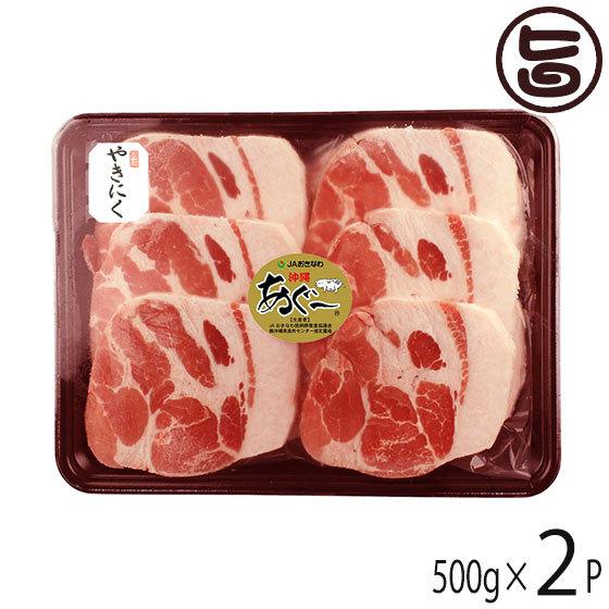 あぐー 肩ロース 焼肉 500g×2P JAおきなわ 沖縄 土産 豚肉 県産ブランド豚あぐー ご自宅用に