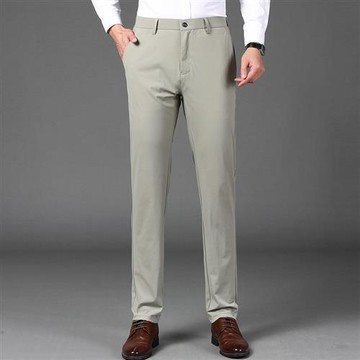 【米蘭精品】西裝褲休閒長褲-冰絲彈力修身直筒男褲子4色74er5