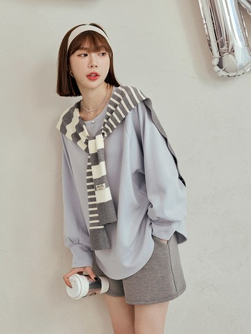 多色百搭條紋針織披肩