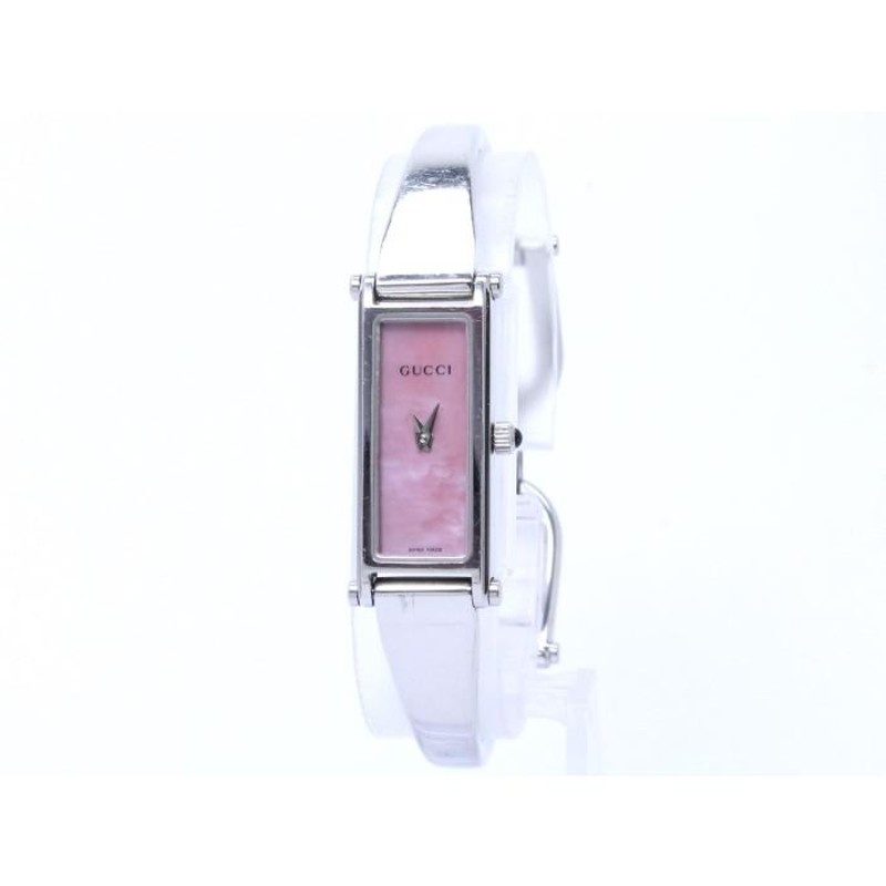中古】グッチ バングルウォッチ レディース腕時計 クォーツ SS ピンク  