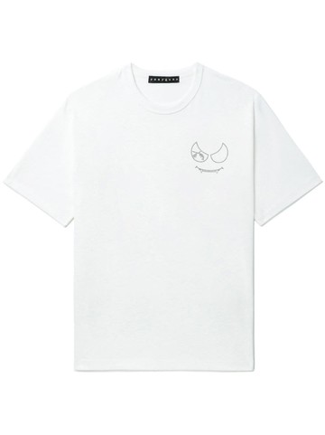 Roar - embroidered cotton T-shirt - men - Cotton - 4 - White