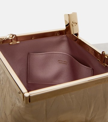 Jimmy Choo Ganache metallic leather clutch
