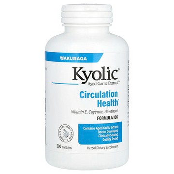Kyolic, 陳蒜提取物，迴圈健康，配方 106，200 粒膠囊