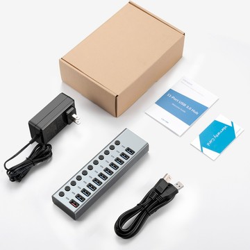 易控王 USB3.0 集線器 8Port Hub 12V/3A外接電源 獨立開關(40-726-02)