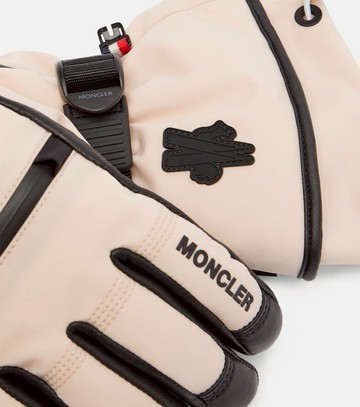 Moncler Leather-trimmed ski gloves
