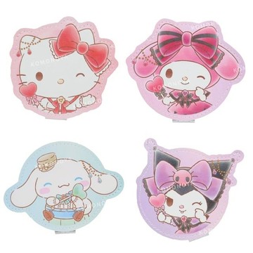 小禮堂 Sanrio 三麗鷗 皮質造型摺疊鏡 (魔法棒款) Kitty 酷洛米 美樂蒂 大耳狗