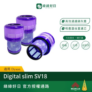 【買2送1】適用 Dyson戴森 Digital slim SV18 手持吸塵器後置濾網 吸塵器耗材 吸塵器配件 綠綠好日