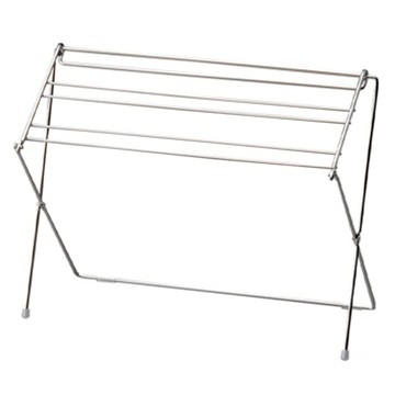 日本 AUX 折疊式小物晾曬架 不鏽鋼製  使用時34 x 13 x 25.5cm摺疊後34 x 27.2 x 1.6cm  銀色