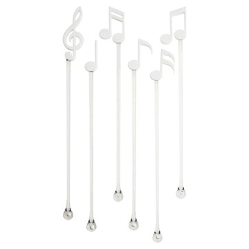 QUALy 音符攪拌棒 白色  1套  6個裝