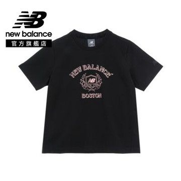 【New Balance】圓領短袖上衣_女性_黑色_WT61U0F7BK