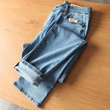 線下358～萬能巨好穿百搭 外貿訂單男休閑水洗磨白修身直筒牛仔褲