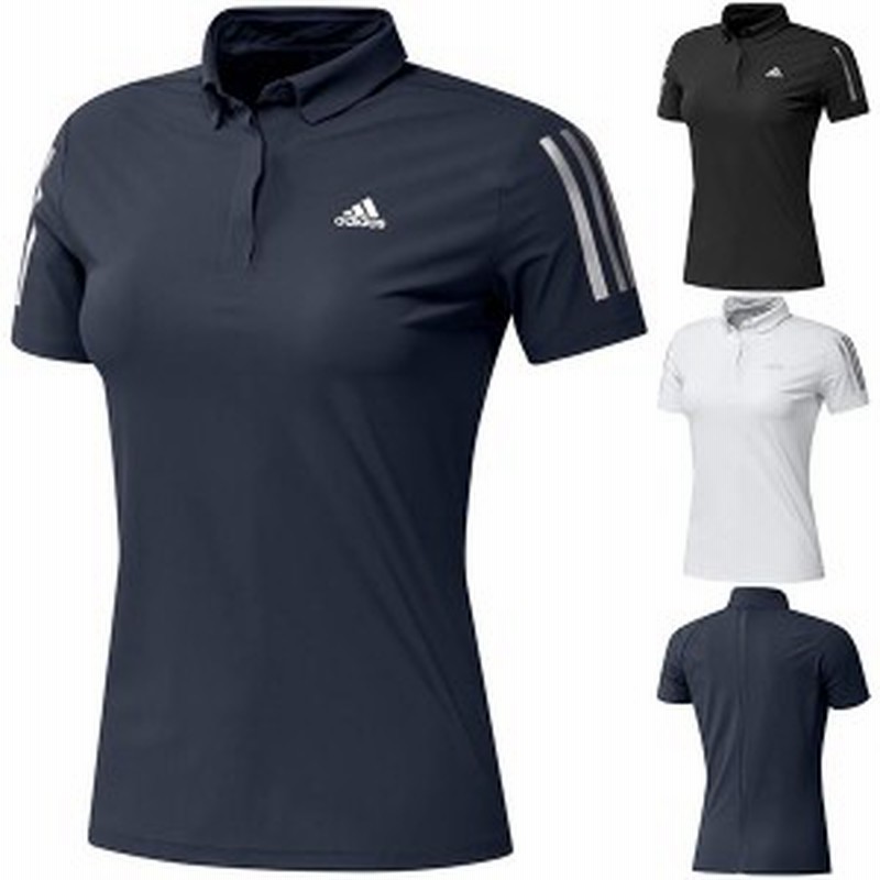 アディダス ゴルフ シャツ 半袖 ポロシャツ レディース ボタンダウンシャツ ゴルフウェア ストレッチ Adidas 白 ホワイト 黒 ブラック 紺 通販 Lineポイント最大1 0 Get Lineショッピング