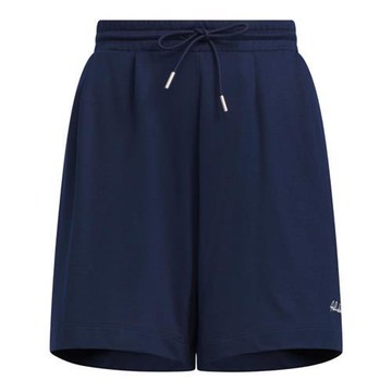 Adidas 純棉短褲 女裝 口袋 藍【運動世界】JZ5847