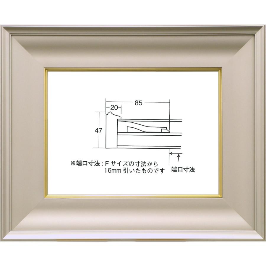 油絵/油彩額縁 木製フレーム UVカットアクリル付 3411 サイズ F20号