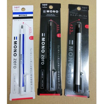 Tombow 日本 蜻蜓 MONO zero細字製圖橡皮擦 2.5X5mm 角型/ 極細 丸型 2.3mm /丸型替換芯