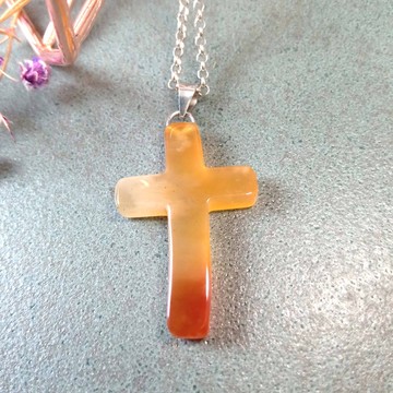 玉墜 造型玉墜-十字造型 椰化玉