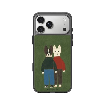 iPhone 17 Pro Max Clear (相機按鈕) 酷墨灰 - Seungyoun Kim - 紅綠狗狗朋友 Chamo & Mile