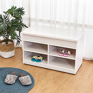 Boden-防潮防蛀 防水塑鋼2.8尺開放式座鞋櫃(雪松)-84x43x53cm