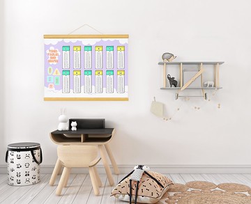 不織布掛畫 兒童 12乘法表 壁飾 裝飾 海報