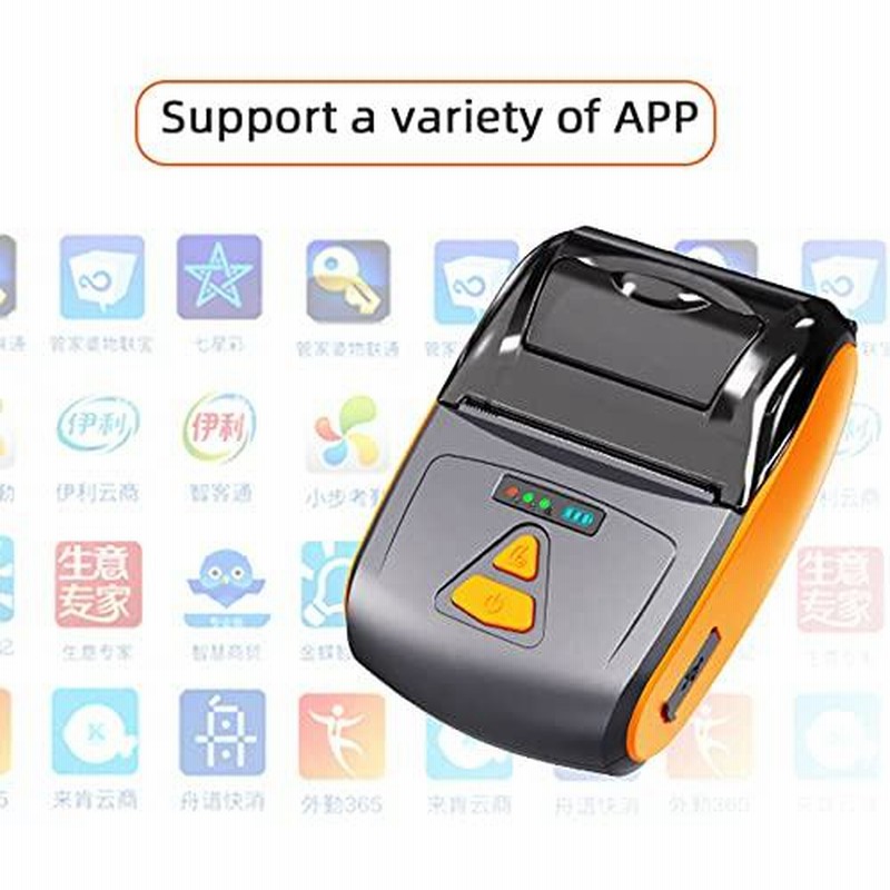 新しく着き サーマルプリンタ 紙幅 58mm Bluetoothプリンタ 熱