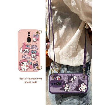 適用OPPOA9手機殼卡通庫洛米橫斜挎A5全包A11X硅膠k11x掛繩11x女創意k12x背帶k7保護套k12少女心新款