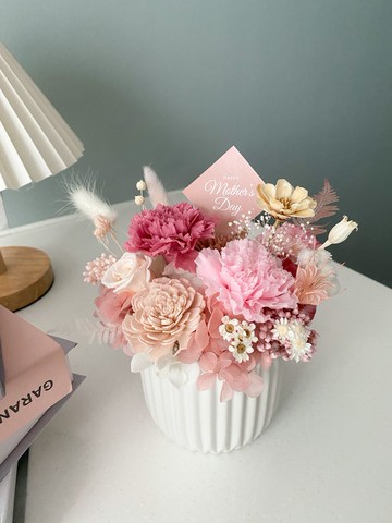 永生花 / 永生康乃馨擴香小盆花 / 母親節花禮