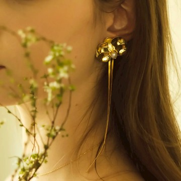 Reflection Dancing in the Breeze Earrings 金色 - 一只