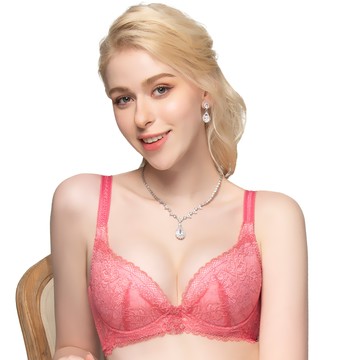 【思薇爾】撩波幻彩系列A-E罩蕾絲包覆內衣(彩霓紅)