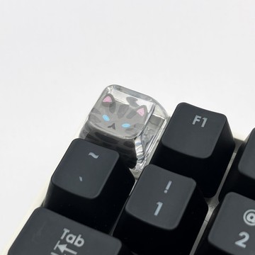 XDA 鍵帽 虎斑貓 藍眼睛 (晶瑩剔透)