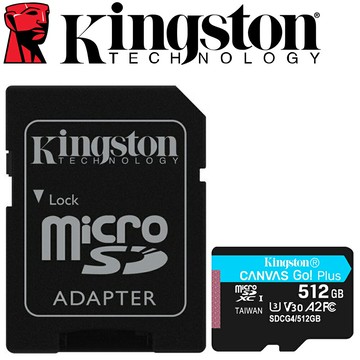 Kingston 金士頓 512GB microSDXC TF U3 V30 A2 記憶卡 SDCG4