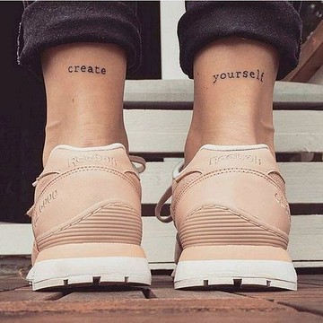 「創造你自己」 create yourself 紋身貼紙 微刺青 輕紋身 IG 紋身貼 抖音同款 超美 性感 網紅 文字