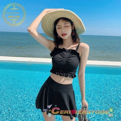水着 韓国ファッション レディース ビキニ 2点 スカート 代 ママ トレンド水着 女性用 通販 Lineポイント最大get Lineショッピング