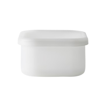 MODORI 霧面安全保鮮盒 純白小號 400ml 100% 矽膠材質 耐熱溫度-50°C ~ 250°C  1個