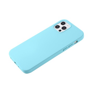 iPhone 12 Pro Max 殼 【經典液態殼 I 沁夏系列】iPhone 12 Pro Max 手機殼 i12 Pro Max 保護殼 矽膠殼 軟殼 (天藍)