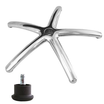 電腦椅專用 五星鋁合金腳座 (直徑60cm/固定輪)BASE-012SS