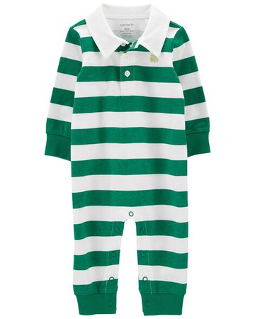 Baby Striped Polo Jumpsuit
